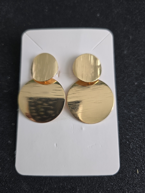 Jewelry - Gold Double Circle Drop Earrings - Women Jewelry, Brand New